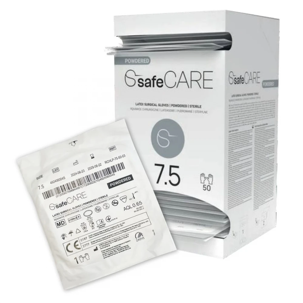 Manusi chirurgicale din latex Safe Care pudrate sterile