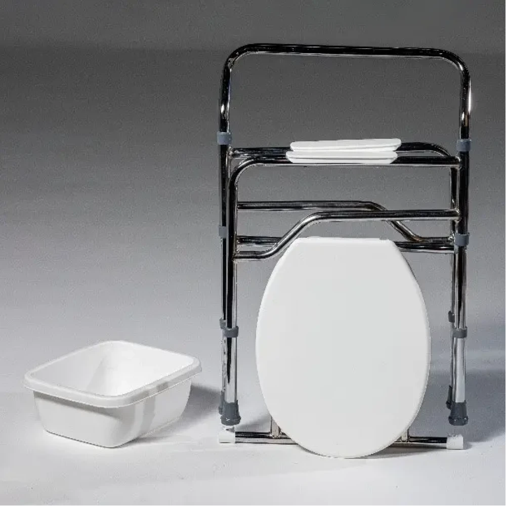 Scaun de toaleta pliabil din otel cromat HC406
